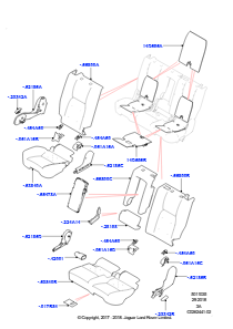35F Rücksitzpolst./Verkleidungen&Heiz. L550 DISCOVERY SPORT 2015 > (L550),Hergestellt in Werk Changsu (China)