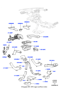 05F Belüft.-/Frischluftdüsen u. -führ. L538 RANGE ROVER EVOQUE 2012 - 2018 (L538),Werk Halewood