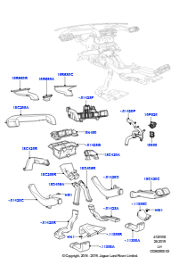 05G Belüft.-/Frischluftdüsen u. -führ. L538 RANGE ROVER EVOQUE 2012 - 2018 (L538),Werk Halewood