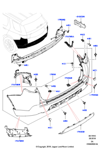10C Stoßfänger hinten L550 DISCOVERY SPORT 2015 > (L550),Hergestellt in Werk Changsu (China)