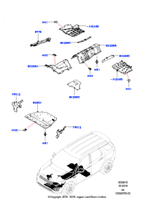 15F Spritz- und Hitzeschutzschilde L550 DISCOVERY SPORT 2015 > (L550),Hergestellt in Werk Changsu (China)