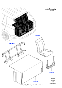 45 Rahmen - Rücksitz L405 RANGE ROVER 2013 - 2022,Mit 40/40 Einzel-Rücksitzen hinten