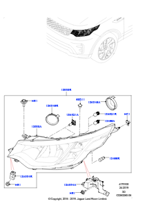 05A Scheinwerfer/Blinkleuchten vorn L462 DISCOVERY 5 2017 > (L462),Mit Halogenscheinwerfern