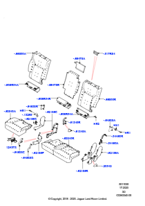 35A Rücksitzpolst./Verkleidungen&Heiz. L462 DISCOVERY 5 2017 > (L462),Version - Core