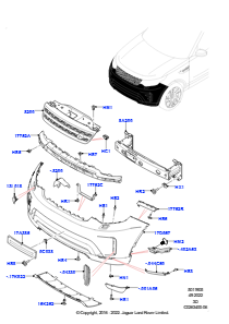 05A Kühlergrill/Stoßfänger vorn L462 DISCOVERY 5 2017 > (L462),Mit Kunstst.-Stoßf., vorne