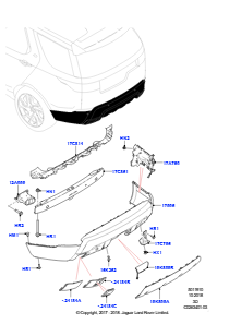 10A Stoßfänger hinten L462 DISCOVERY 5 2017 > (L462)