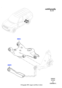 15C Lenker - Hinterradaufhängung L405 RANGE ROVER 2013 - 2022,Normaler Radstand