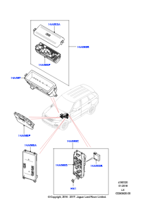 20AB Sicherungen, Halter & Überlastsch. L494 RANGE ROVER SPORT 2014 - 2022 (L494)