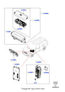 20AB Sicherungen, Halter & Überlastsch. L405 RANGE ROVER 2013 - 2022