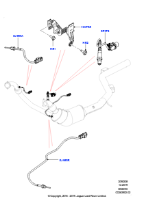 08D Abgassensoren und Module L494 RANGE ROVER SPORT 2014 - 2022 (L494),Euro 4 Abgasnorm