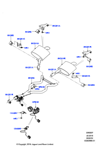 07E Auspuffanlage hinten L405 RANGE ROVER 2013 - 2022,3,0 V6 D Gen2 Twin Turbo