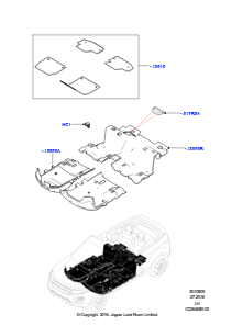 05E Bodenbelag L538 RANGE ROVER EVOQUE 2012 - 2018 (L538),Werk Halewood