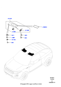 10C Himmel u. Sonnenblenden L538 RANGE ROVER EVOQUE 2012 - 2018 (L538),Werk Halewood