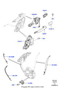 10C Betätigung - Türschloss vorn L538 RANGE ROVER EVOQUE 2012 - 2018 (L538),Hergestellt in Werk Changsu (China)