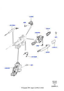 15B Betätigung - Türschloss hinten L538 RANGE ROVER EVOQUE 2012 - 2018 (L538),Hergestellt in Werk Changsu (China)