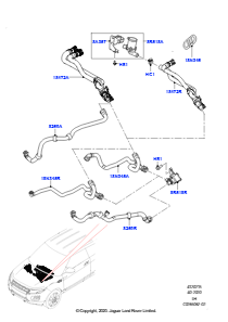 15C Heizungsschläuche L538 RANGE ROVER EVOQUE 2012 - 2018 (L538),Hergestellt in Werk Changsu (China)