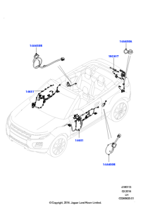 13J Kabelstrang - Karosserieöffnungen L538 RANGE ROVER EVOQUE 2012 - 2018 (L538),Werk Halewood