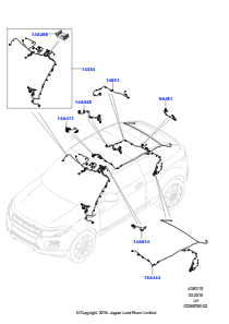 15C Kabelstrang - Karosserie u. Heck L538 RANGE ROVER EVOQUE 2012 - 2018 (L538),Werk Halewood