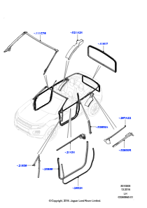 05D Türen v., Scharniere u. Dicht. L538 RANGE ROVER EVOQUE 2012 - 2018 (L538),Werk Halewood