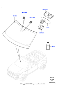 05E Windschutzscheibe/Innenspiegel L538 RANGE ROVER EVOQUE 2012 - 2018 (L538),Werk Halewood