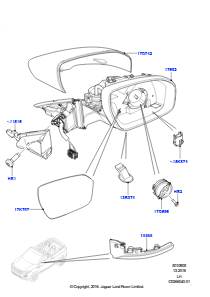 05D Außenspiegel L538 RANGE ROVER EVOQUE 2012 - 2018 (L538),Werk Halewood