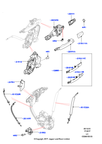10D Betätigung - Türschloss vorn L538 RANGE ROVER EVOQUE 2012 - 2018 (L538),Werk Halewood