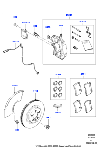 05C Bremsscheiben/Bremssättel vorn L494 RANGE ROVER SPORT 2014 - 2022 (L494),Motorleistung - 380 PS/450 Nm