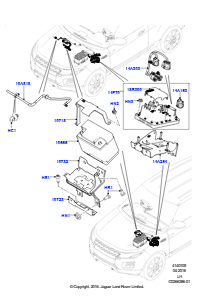 05E Batterie u. Befestigungsteile L538 RANGE ROVER EVOQUE 2012 - 2018 (L538),Gebaut in Brasilien