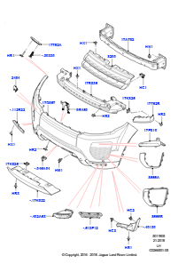 05H Kühlergrill/Stoßfänger vorn L538 RANGE ROVER EVOQUE 2012 - 2018 (L538),Gebaut in Brasilien