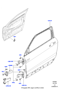 05F Türen v., Scharniere u. Dicht. L538 RANGE ROVER EVOQUE 2012 - 2018 (L538),Gebaut in Brasilien
