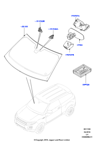 05F Windschutzscheibe/Innenspiegel L538 RANGE ROVER EVOQUE 2012 - 2018 (L538),Gebaut in Brasilien