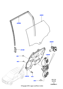 15C Scheiben/Fensterbet. - Tür hinten L538 RANGE ROVER EVOQUE 2012 - 2018 (L538),Gebaut in Brasilien