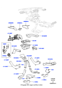 05M Belüft.-/Frischluftdüsen u. -führ. L538 RANGE ROVER EVOQUE 2012 - 2018 (L538),Gebaut in Brasilien