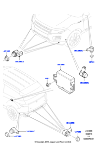 05B Einparkhilfe L538 RANGE ROVER EVOQUE 2012 - 2018 (L538),Gebaut in Brasilien