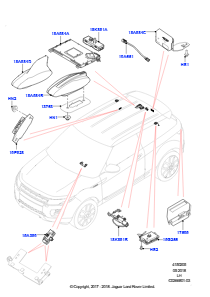 05C Antenne L538 RANGE ROVER EVOQUE 2012 - 2018 (L538),Gebaut in Brasilien