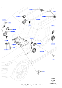 05F Lautsprecher L538 RANGE ROVER EVOQUE 2012 - 2018 (L538),Gebaut in Brasilien