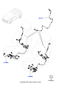 14F Kabelstrang - Sitz L538 RANGE ROVER EVOQUE 2012 - 2018 (L538),Gebaut in Brasilien