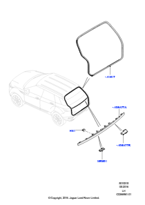 15F Tür - Gepäckraum L538 RANGE ROVER EVOQUE 2012 - 2018 (L538),Gebaut in Brasilien