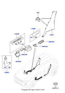 25V Seitenverkleidung L538 RANGE ROVER EVOQUE 2012 - 2018 (L538),Gebaut in Brasilien