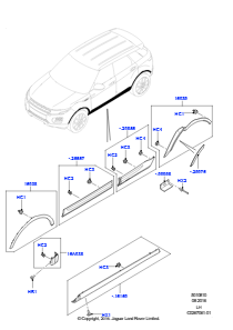 10C Zierleisten L538 RANGE ROVER EVOQUE 2012 - 2018 (L538),Gebaut in Brasilien