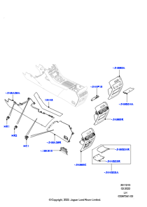 10H Bodenkonsole L538 RANGE ROVER EVOQUE 2012 - 2018 (L538),Gebaut in Brasilien