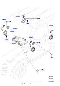 05H Lautsprecher L538 RANGE ROVER EVOQUE 2012 - 2018 (L538),Hergestellt in Werk Changsu (China)