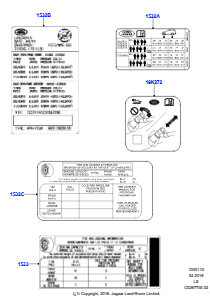 10J Etiketten L319 DISCOVERY 4 2010 - 2016 (L319)