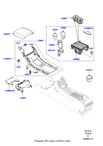 10K Bodenkonsole L538 RANGE ROVER EVOQUE 2012 - 2018 (L538),Hergestellt in Werk Changsu (China)