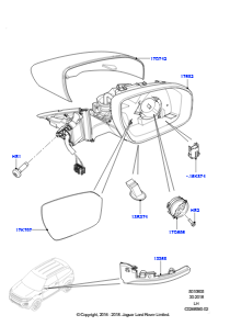 05C Außenspiegel L538 RANGE ROVER EVOQUE 2012 - 2018 (L538),Hergestellt in Werk Changsu (China)