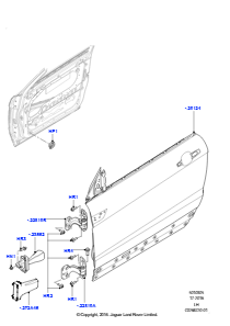 05J Türen v., Scharniere u. Dicht. L538 RANGE ROVER EVOQUE 2012 - 2018 (L538),Werk Halewood