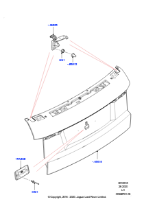 15H Tür - Gepäckraum L538 RANGE ROVER EVOQUE 2012 - 2018 (L538),Werk Halewood