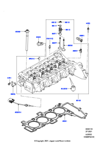 15AB Zylinderkopf L462 DISCOVERY 5 2017 > (L462),2.0L I4 DSL MID DOHC AJ200
