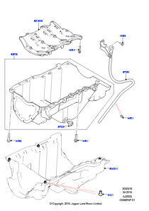 15AB Ölwanne/Ölmeßstab L462 DISCOVERY 5 2017 > (L462),2.0L I4 DSL MID DOHC AJ200