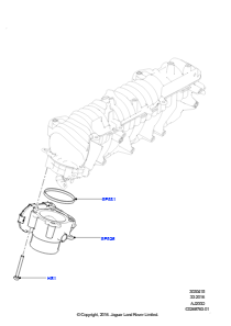 15AB Drosselklappengehäuse L462 DISCOVERY 5 2017 > (L462),2.0L I4 DSL MID DOHC AJ200